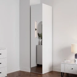 Шкаф Art Mebel 8, 210x50x45 см, ламинат, белый Шкаф Art Mebel 8, 210x50x45 см, ламинат, белый