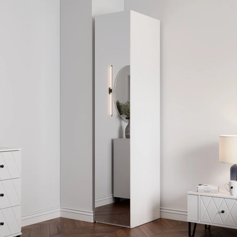 Шкаф Art Mebel 8, 210x50x45 см, ламинат, белый Шкаф Art Mebel 8, 210x50x45 см, ламинат, белый