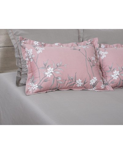 Yataq dəsti Артпостель Версалия, yorğan üzü 200x220 sm, mələfə 260x240 sm, yastıq üzü 50x70/70x70 sm, avro, mako-satin, boz/çəhrayı