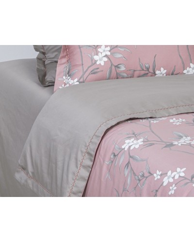 Yataq dəsti Артпостель Версалия, yorğan üzü 200x220 sm, mələfə 260x240 sm, yastıq üzü 50x70/70x70 sm, avro, mako-satin, boz/çəhrayı