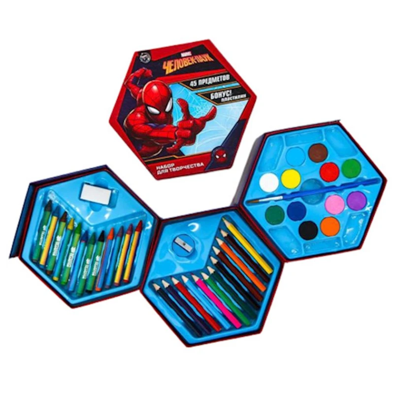 Набор для рисования Marvel Человек-паук 45 предметов Набор для рисования Marvel Человек-паук 45 предметов