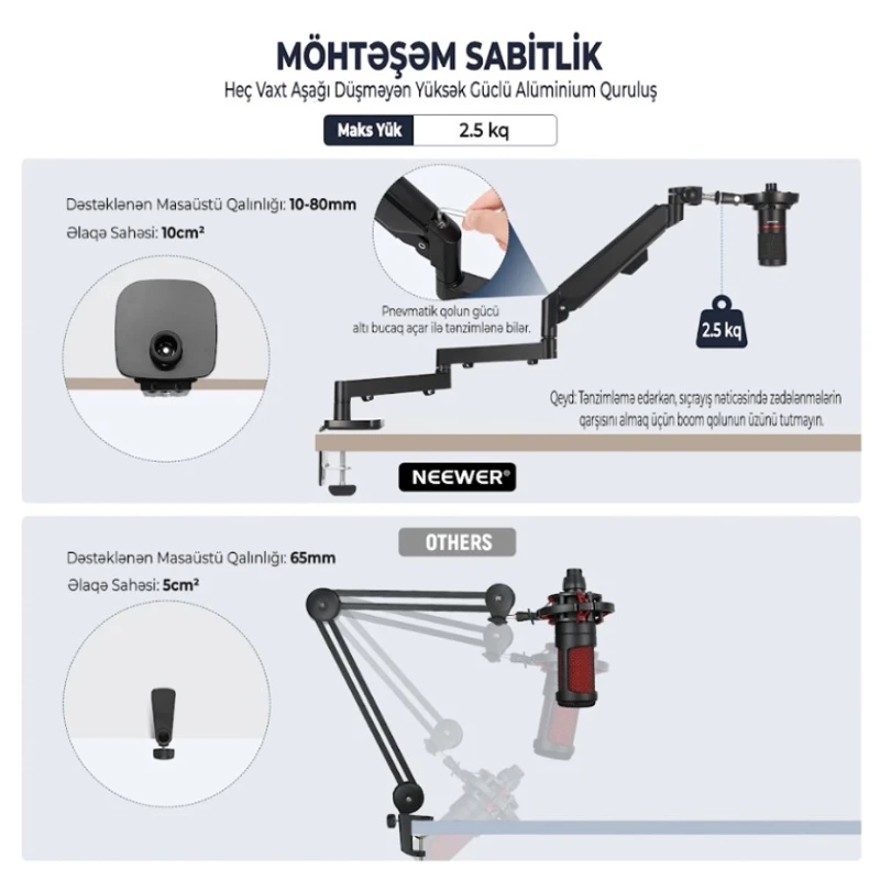 Стойка для микрофона Neewer MS002, черный Стойка для микрофона Neewer MS002, черный