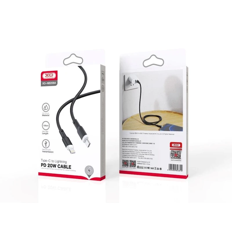 Кабель USB XO NB208A Type-C - Lightning 20W Кабель USB XO NB208A Type-C - Lightning 20W