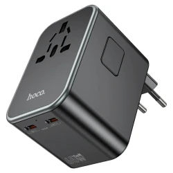 Сетевое зарядное устройство Hoco Conversion AC17 Supporter PD65W EU Black Сетевое зарядное устройство Hoco Conversion AC17 Supporter PD65W EU Black