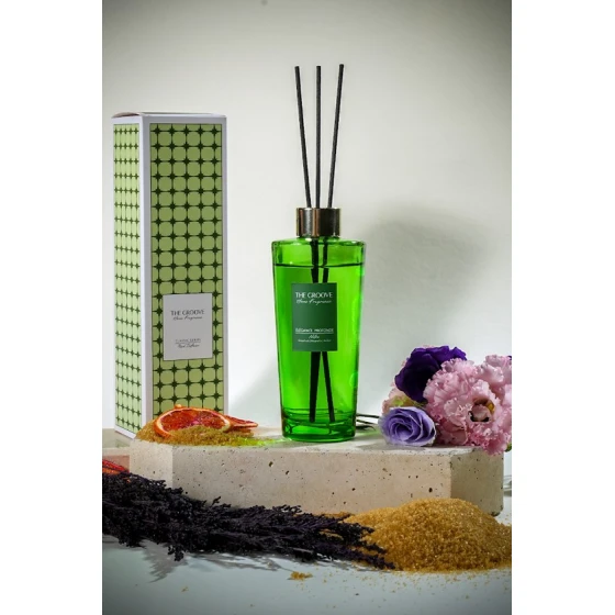 Aromatik diffuzor The Groove Green Square Floral Mandarin ELE.10.103.200, 200 ml, məhsul çeşiddə Aromatik diffuzor The Groove Green Square Floral Mandarin ELE.10.103.200, 200 ml, məhsul çeşiddə