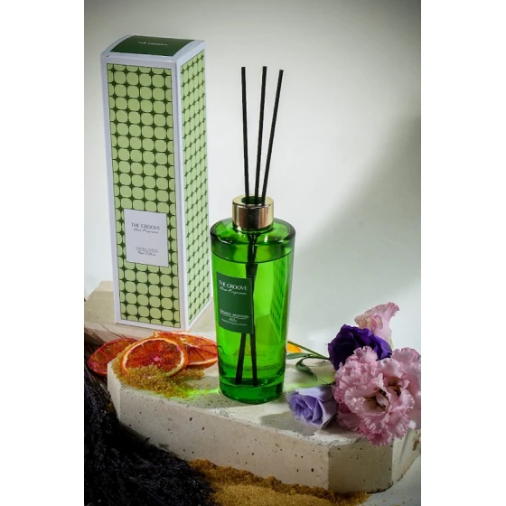 Aromatik diffuzor The Groove Green Square Floral Mandarin ELE.10.103.200, 200 ml, məhsul çeşiddə Aromatik diffuzor The Groove Green Square Floral Mandarin ELE.10.103.200, 200 ml, məhsul çeşiddə