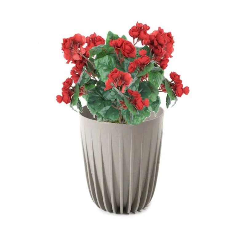 Кашпо Lamela Mira Eco, серый, 25х29.7 см