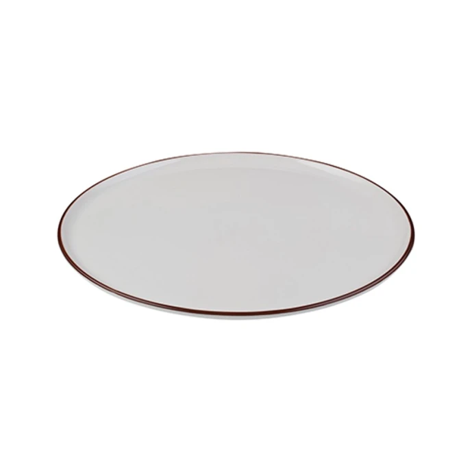 Тарелка ID-Fine Modest Brown Mesa, фарфор, белая/коричневая, 31 см