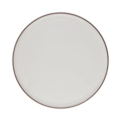 Тарелка ID-Fine Modest Brown Mesa, фарфор, белая/коричневая, 31 см