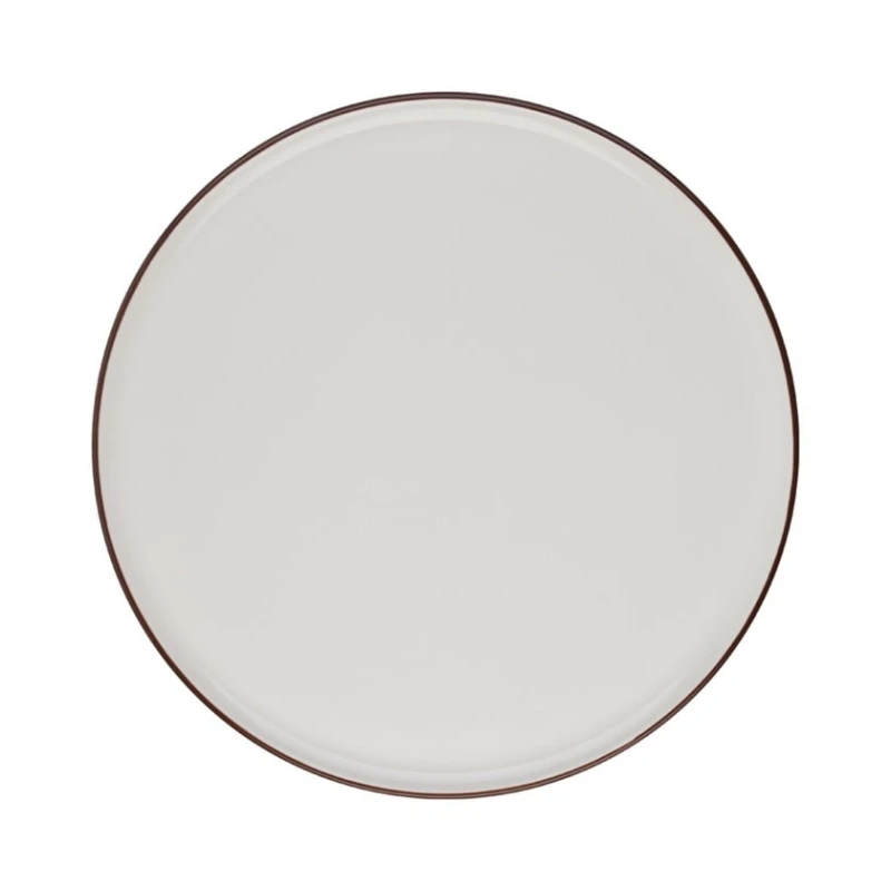 Тарелка ID-Fine Modest Brown Mesa, фарфор, белая/коричневая, 31 см