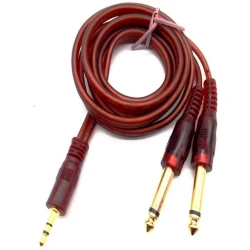 Аудиокабель Leoie 3.5mm to 6.35mm Jack 1.5 m, Brown Аудиокабель Leoie 3.5mm to 6.35mm Jack 1.5 m, Brown