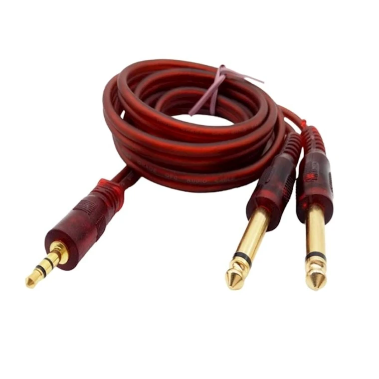 Audio kabel Leoie 3.5mm to 6.35mm Jack 1.5 m, Brown
