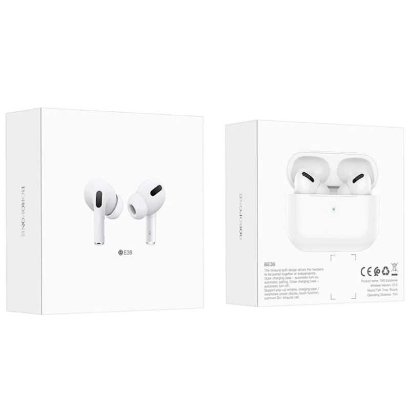 Беспроводные наушники Borofone BE36 White Беспроводные наушники Borofone BE36 White