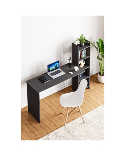 Yazı masası ev_12116180, laminat, boz, 120x45x120 sm