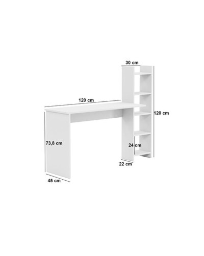 Yazı masası ev_12116180, laminat, boz, 120x45x120 sm
