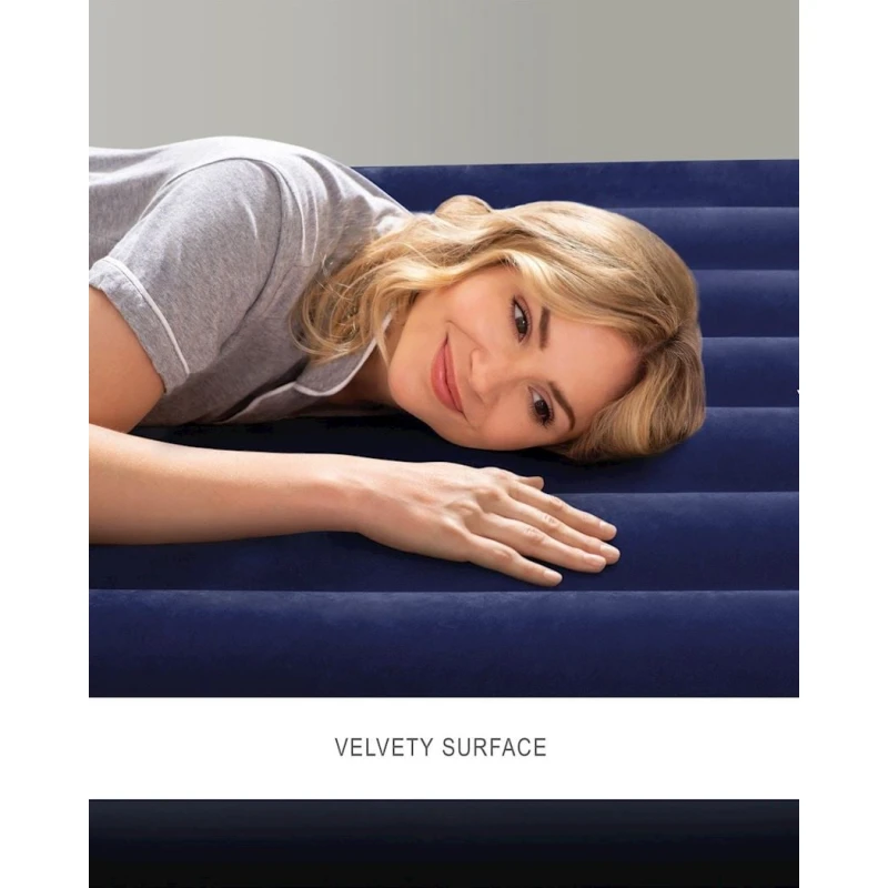 Надувной матрас Intex Classic Downy Airbed 64758, синий, 137x191x25 см Надувной матрас Intex Classic Downy Airbed 64758, синий, 137x191x25 см