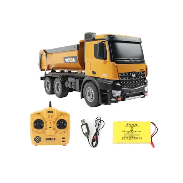 Радиоуправляемый самосвал Huina 1573, желтый, 61x19x24.2 см, 3+ лет