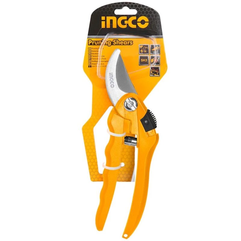 Секатор Ingco Industrial HPS0201, 20 см, оранжевый