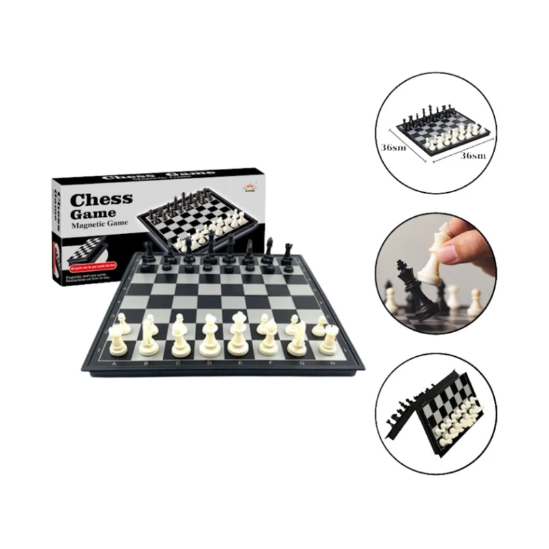 Шахматы 02125055, белый/черный, 36x36 см