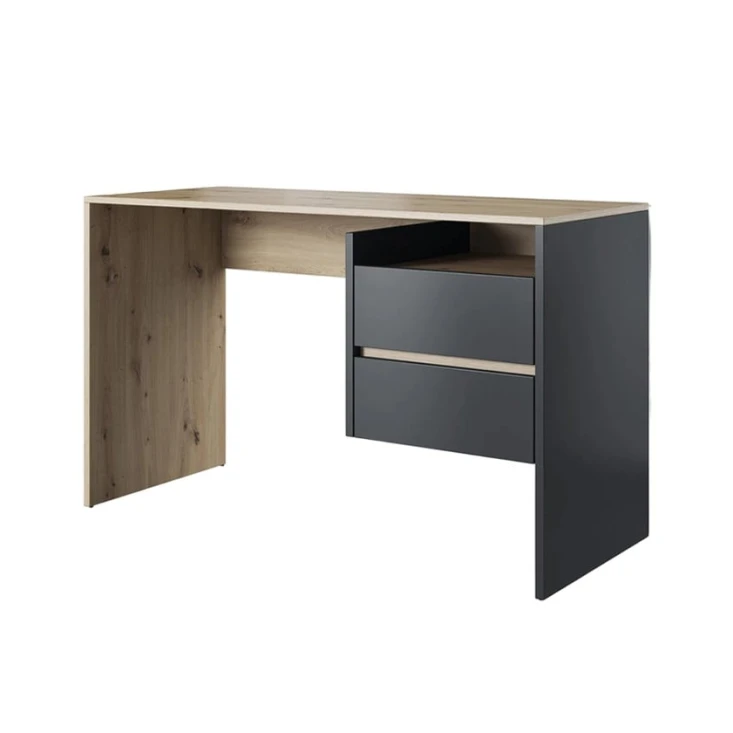 Письменный стол Ev Plus 12115871, ЛДСП, антрацит/коричневый, 120x60x75 см Письменный стол Ev Plus 12115871, ЛДСП, антрацит/коричневый, 120x60x75 см