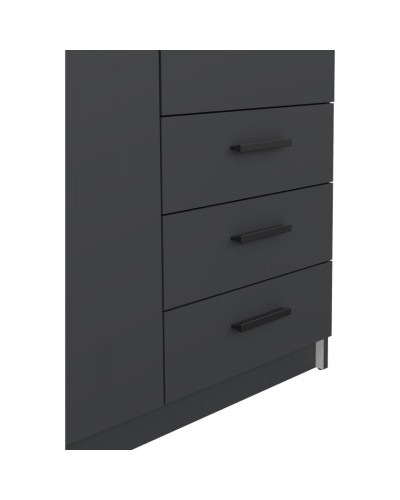 Şkaf Art Mebel Art-80-43, boz, 210х80х50 sm