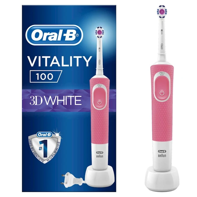 Электрическая зубная щетка Oral-B Vitality 100, розовая