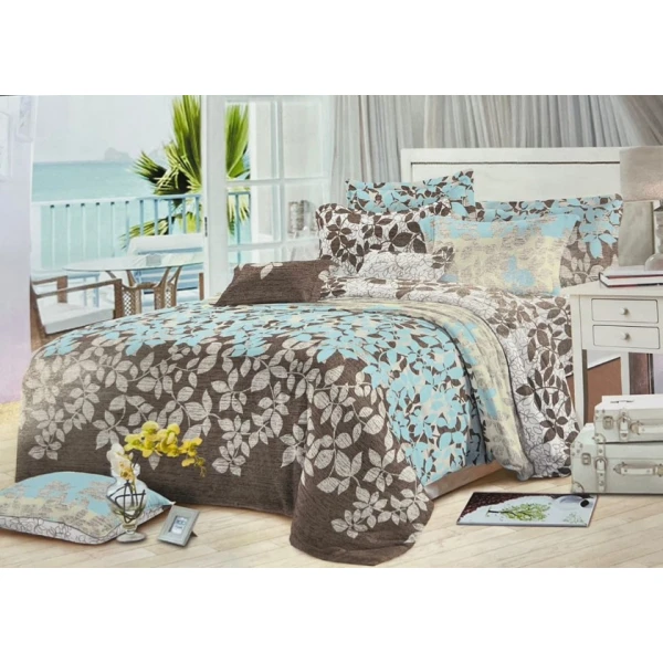 Комплект постельного белья MiraNova CTS-548, сатин, разноцветный, простыня 200х220 см, пододеяльник 200x220 см, наволочка 50x70 см (2 шт)