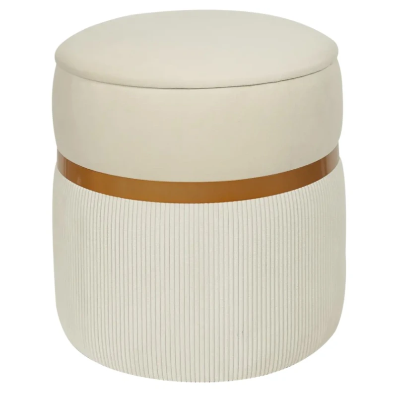 Пуфик 26, ткань, белый, 40x35x35 см Пуфик 26, ткань, белый, 40x35x35 см