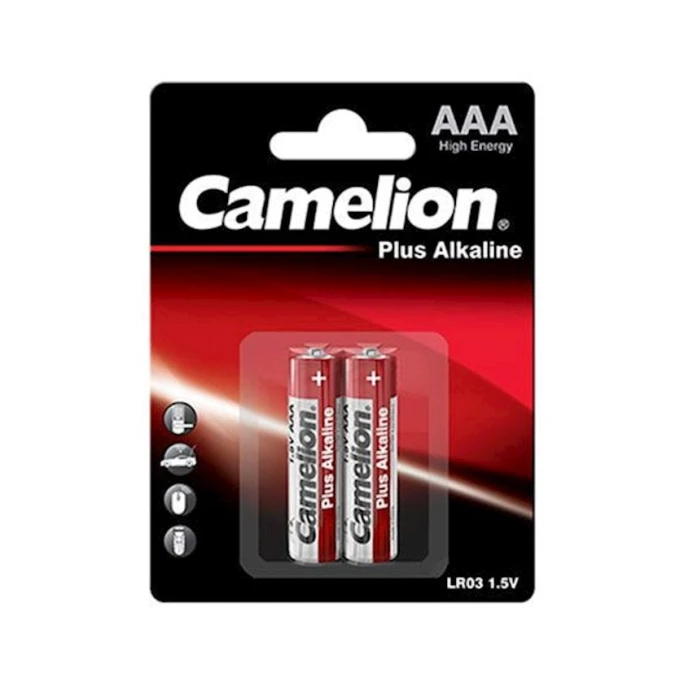 Батарейка Camelion Plus Alkaline AAA LR03 1.5V, 2шт