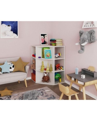 Stellaj, LDSP, 97.81.4х58х58 sm, rəflərlə, ağ