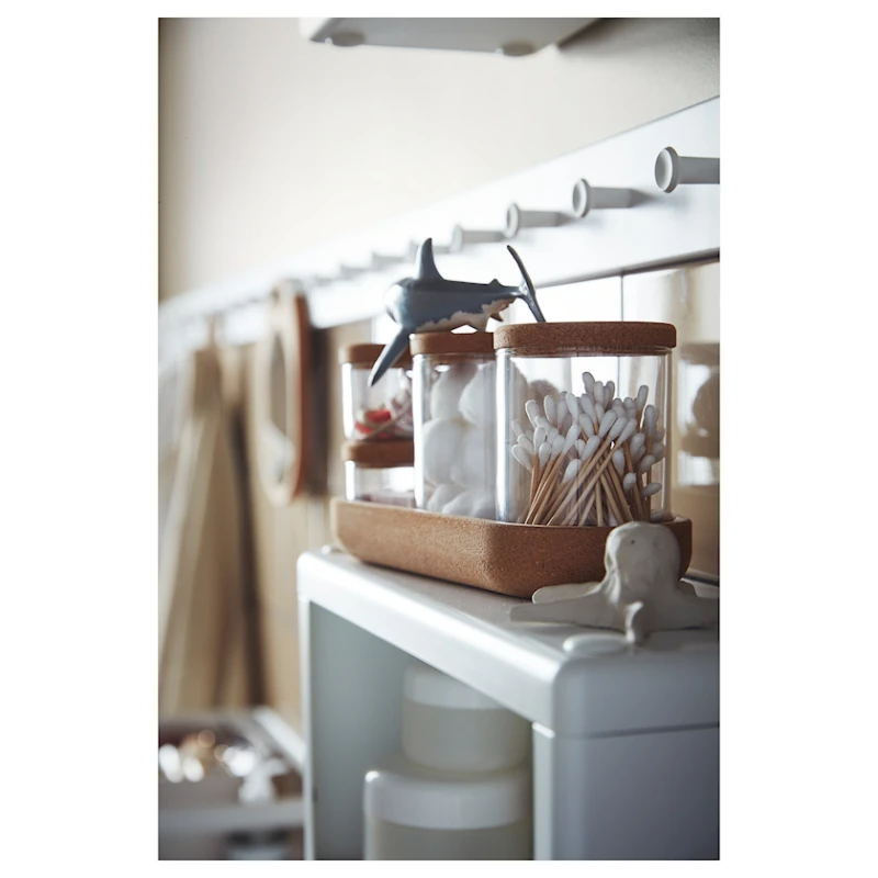 Набор органайзеров для ванной IKEA Saxborga, 5 предметов, стекло Набор органайзеров для ванной IKEA Saxborga, 5 предметов, стекло