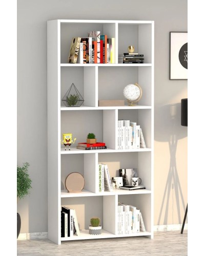 Stellaj Ev Plus 12115591, LDSP, ağ, 160x70x20 sm