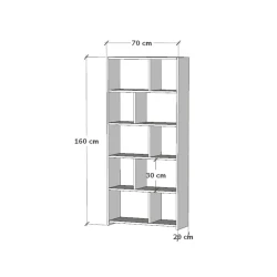 Stellaj Ev Plus 12115591, LDSP, ağ, 160x70x20 sm Stellaj Ev Plus 12115591, LDSP, ağ, 160x70x20 sm