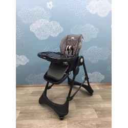 Стульчик для кормления Kidilo 609, черный/серый