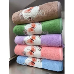 Набор полотенец для рук и лица NRl-00025, хлопок, 50x90 см, 10 шт