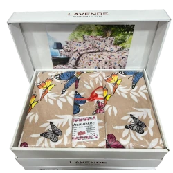 Комплект постельного белья Bluemarine YT-BL-007, двуспальный, хлопок, коричневый