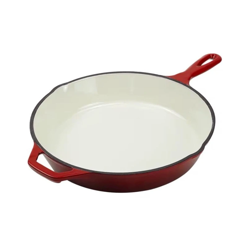 Tava TA-VA-004, 26 sm, çuqun, minalanmış örtük ilə, ağ/qırmızı