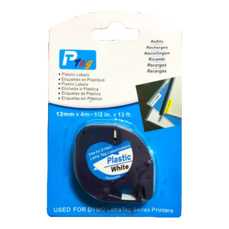 Лента для этикеток Dymo Tape Back/Red 12mmx4m Plastic 9120