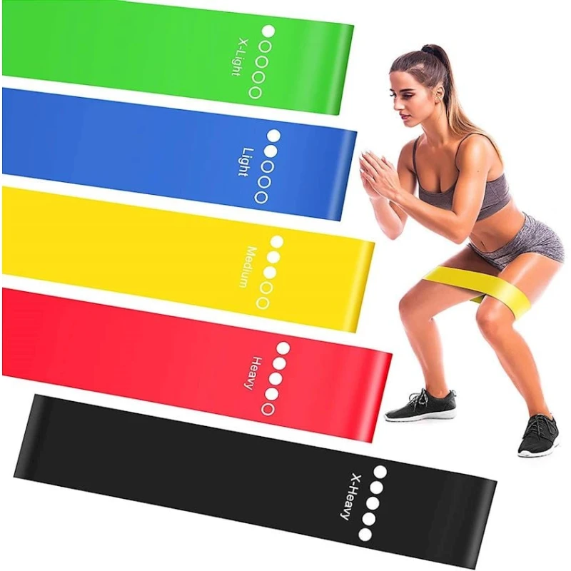 Набор фитнес-резинок 2262_202304093/0063, 60 см, резина, разноцветные, 5 шт.