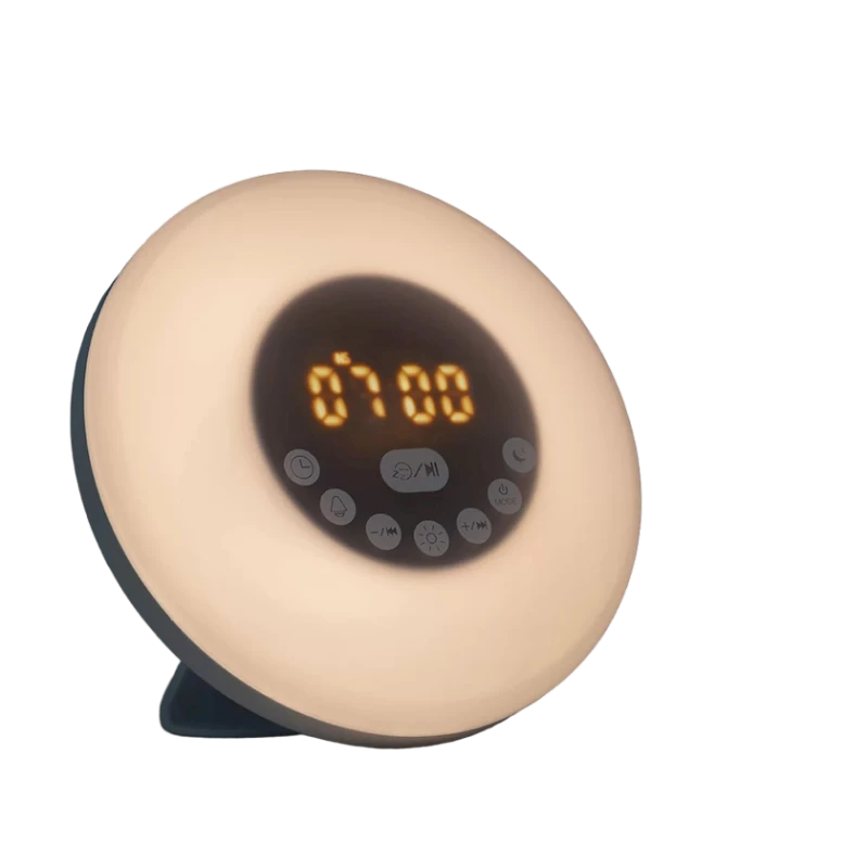 Radio zəngli saat InnovaGoods Sunrise Alarm Clock with Speaker Slockar, 16x16x9 sm