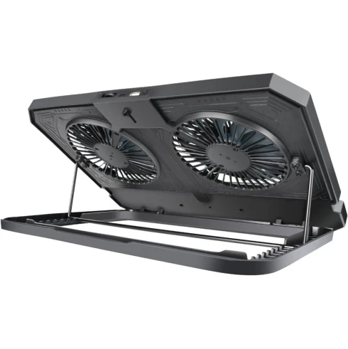 Подставка под ноутбук Porodo Crystal Shell LapTop Cooling Pad black Подставка под ноутбук Porodo Crystal Shell LapTop Cooling Pad black