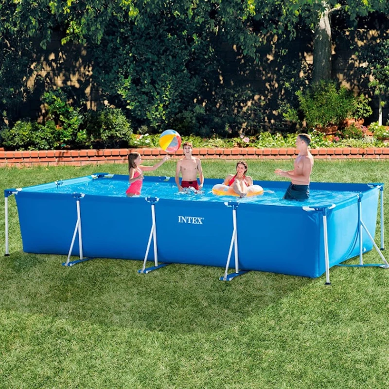 Бассейн каркасный Intex Rectangular Frame H28225588273NP, 450x220x84 см, 7127 л, синий Бассейн каркасный Intex Rectangular Frame H28225588273NP, 450x220x84 см, 7127 л, синий