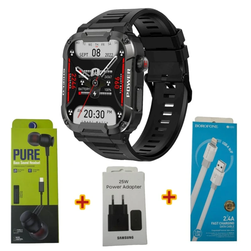 Умные часы Smart Watch mk66 Black + Free Gift