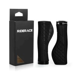 Грипсы для велосипеда Riderace VP-33, резина, 2 шт, черные
