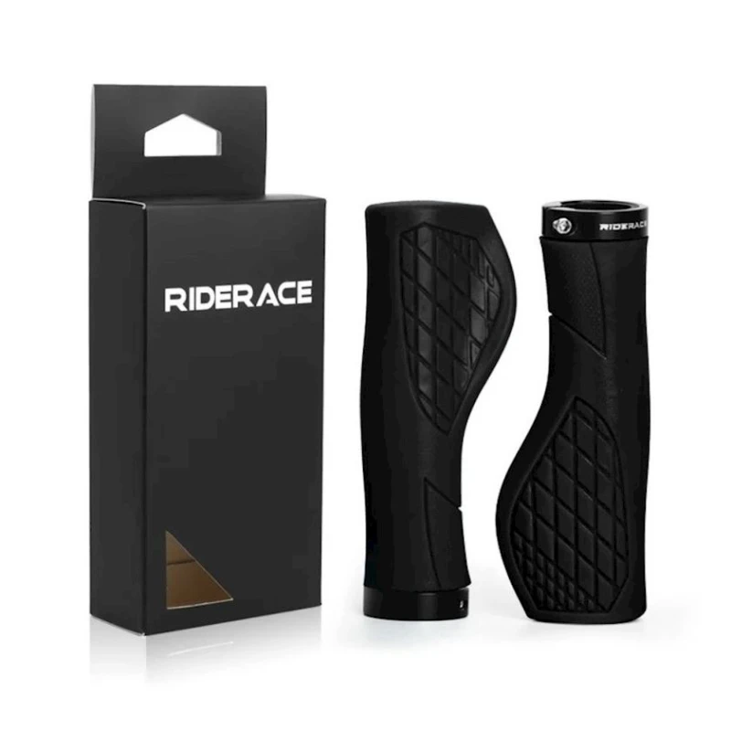 Грипсы для велосипеда Riderace VP-33, резина, 2 шт, черные