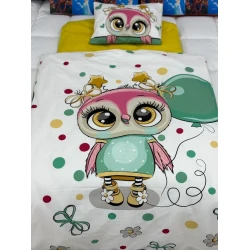 Uşaq yataq dəsti ET-1275, yorğan üzü 100x150 sm, mələfə 110x160 sm, yastıq üzü 35x45 sm, rəngbərəng Uşaq yataq dəsti ET-1275, yorğan üzü 100x150 sm, mələfə 110x160 sm, yastıq üzü 35x45 sm, rəngbərəng