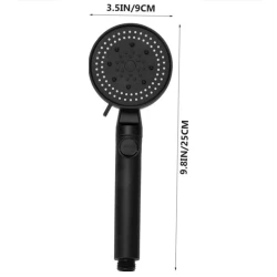 Лейка для душа Veemoon, черная, 26.5x9.2 см Лейка для душа Veemoon, черная, 26.5x9.2 см