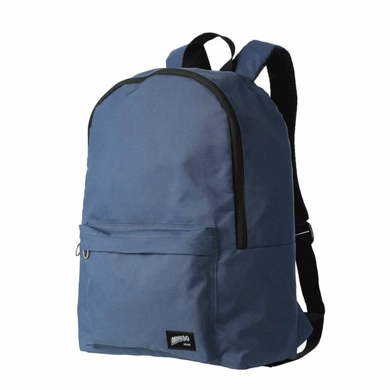 Məktəbli bel çantası Miniso Solid Color Backpack, 27x13x39 sm, göy