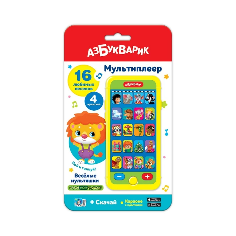 Развивающая игрушка Азбукварик 6686 Веселые мультяшки, 3+ лет