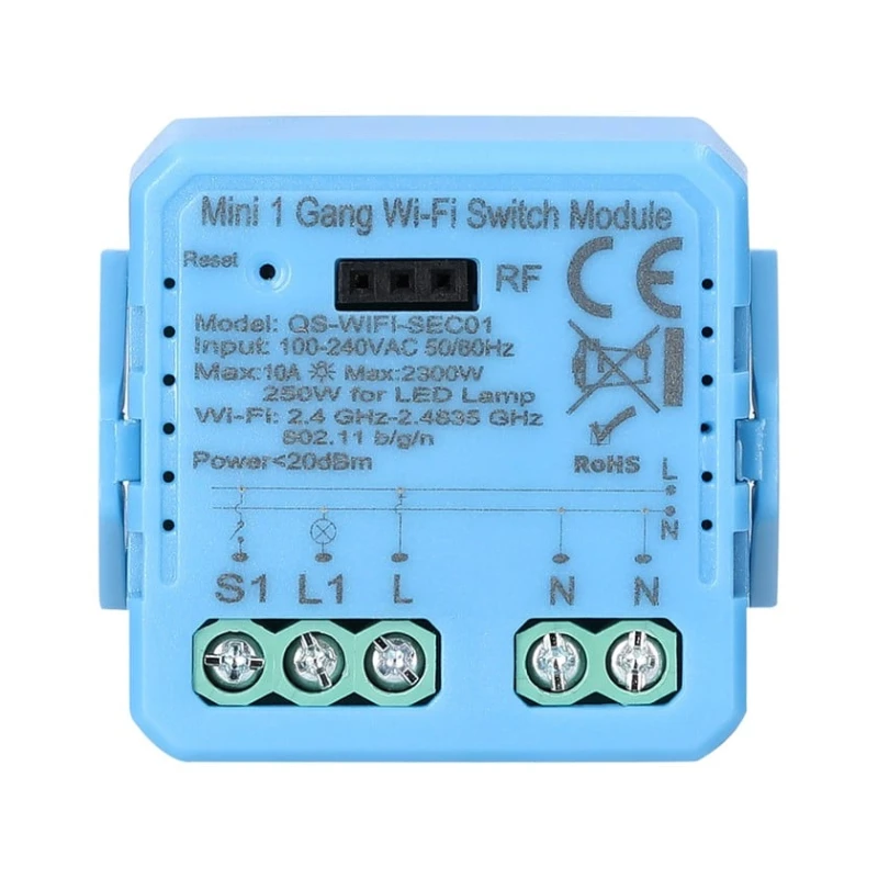 Реле для умного дома Tuya Smart MYQ-SEC01(L+N) WI-FI Реле для умного дома Tuya Smart MYQ-SEC01(L+N) WI-FI